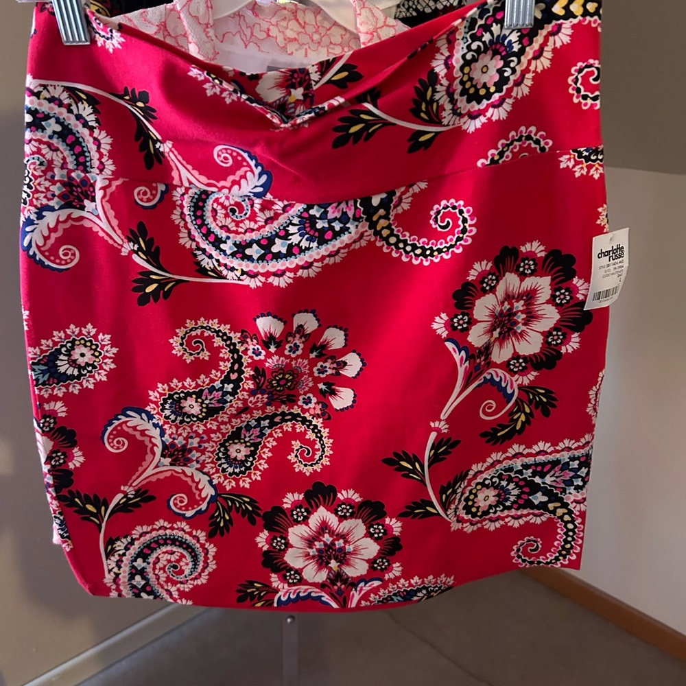 Hot Pink Floral Skirt